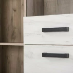 Βιτρίνα Σαλονιού Kent POP V Grey Oak / White Oak 99.5x36.5x195cm