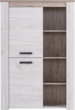 Βιτρίνα Σαλονιού Kent POP Ν Oak / White Oak 99.5x36.5x146.5cm