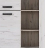 Βιτρίνα Σαλονιού Kent POP Ν Oak / White Oak 99.5x36.5x146.5cm