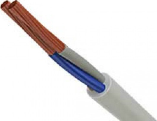 ΚΑΛΩΔΙΟ ΗΛΕΚΤΡΟΛΟΓΙΚΟ ΕΥΚΑΜΠΤΟ H05VVF 2X0.75mm² ΛΕΥΚΟ TOP