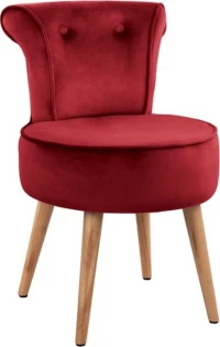 Homemarkt Σκαμπο Με Πλατη Guillem Κοκκινο Βελουδο Hm8469.06 44,5X50X70Y Εκ.
