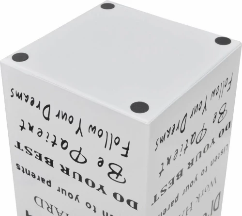 vidaXL Ομπρελοθήκη Μεταλλική Λευκή 15.5x15.5x48.5cm