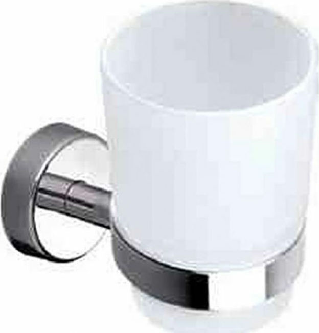 Karag Moderno 2501-6 Ποτηροθήκη Επιτοίχια Γυάλινη Ασημί