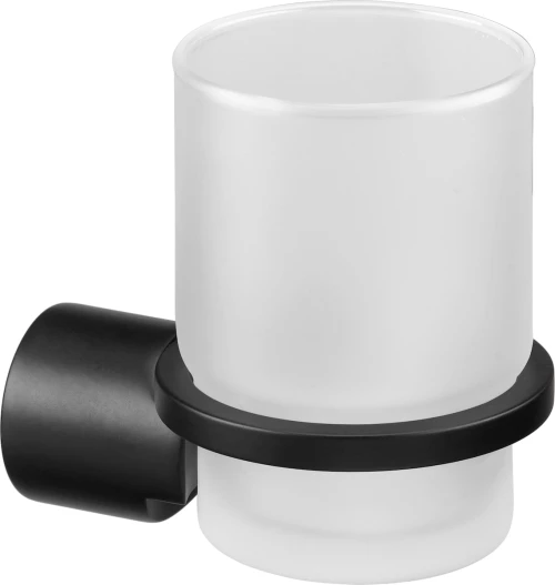 Verdi Lamda 3010505 Ποτηροθήκη Επιτοίχια Γυάλινη Black Matt