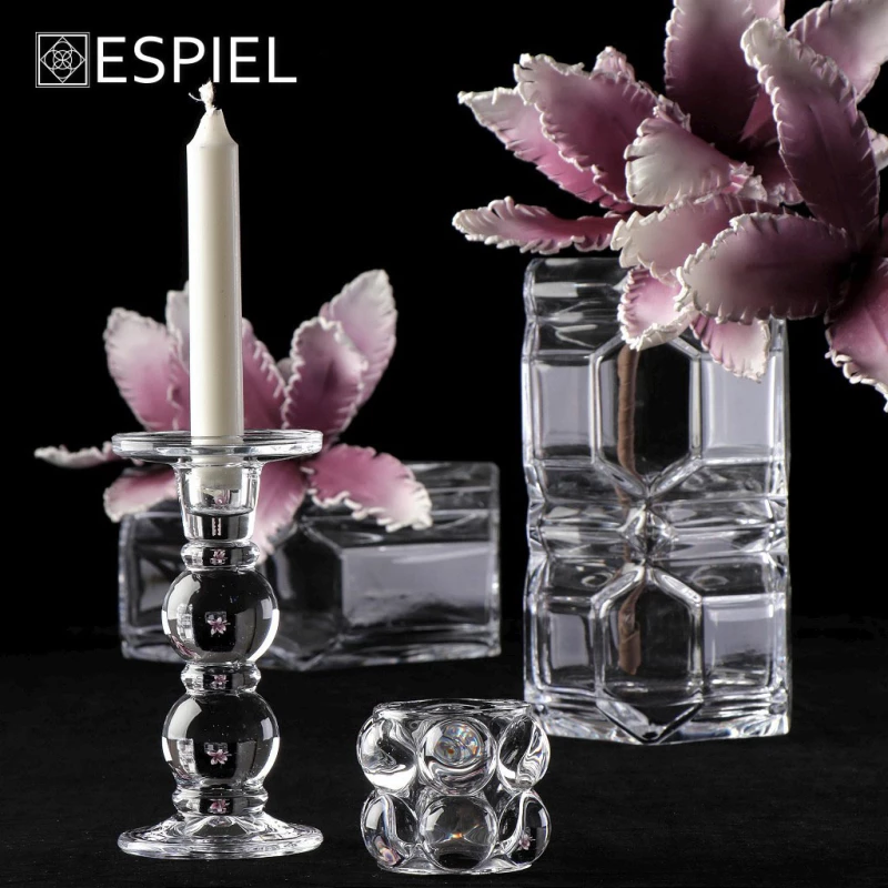 Espiel Σετ Κηροπήγια Γυάλινα 8x7.8x7.8cm 6τμχ