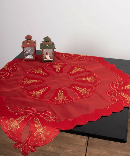 Silk Fashion Χριστουγεννιάτικο Καρέ 90x90cm