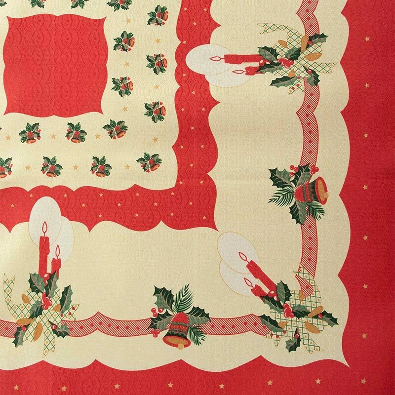 Silk Fashion Χριστουγεννιάτικο Καρέ 90x90cm - Κερί