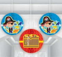 Amscan Κρεμαστά Χάρτινα Little Pirat 3τμχ