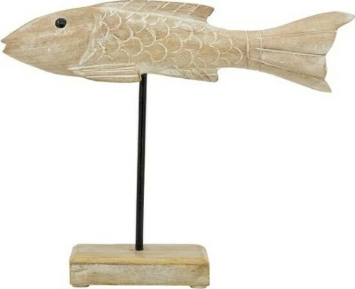Διακοσμητικό Ψάρι ξύλινο σε βάση 31x25εκ.