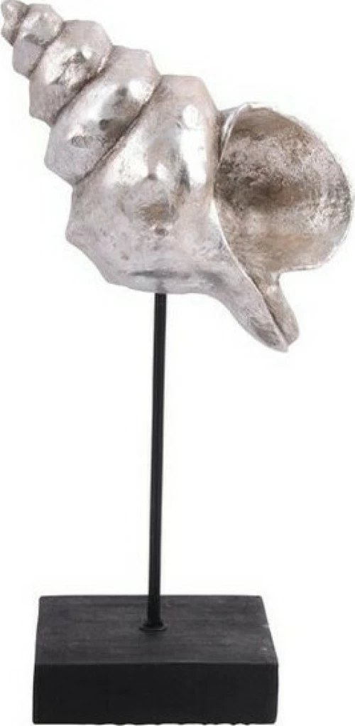 Διακοσμητικό κοχύλι ασημί πολυεστερικό 41x21εκ.