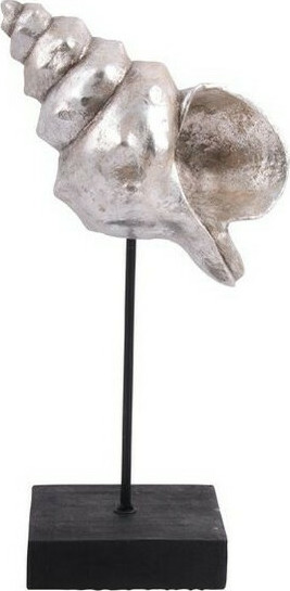 Διακοσμητικό κοχύλι ασημί πολυεστερικό 41x21εκ.