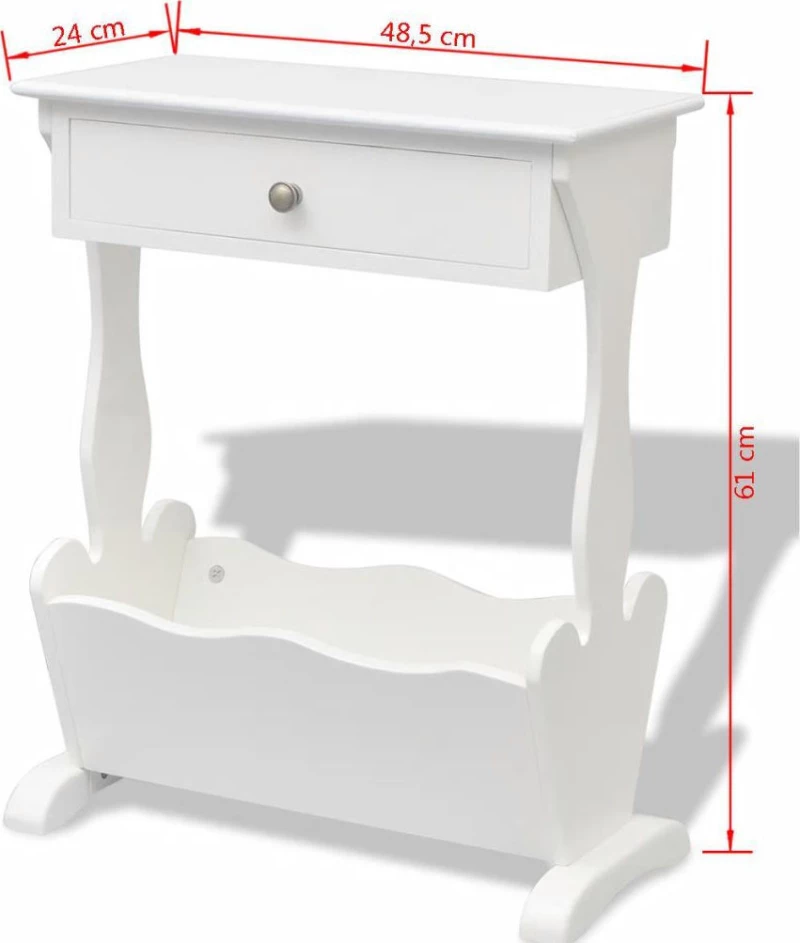 vidaXL Θήκη Περιοδικών Ξύλινη Melrose 48.5x24x61cm