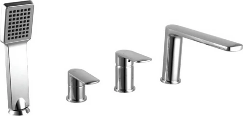 Karag Pearl VQ28328-1355A Αναμεικτική Μπαταρία Μπανιέρας Πλήρες Σετ Ασημί