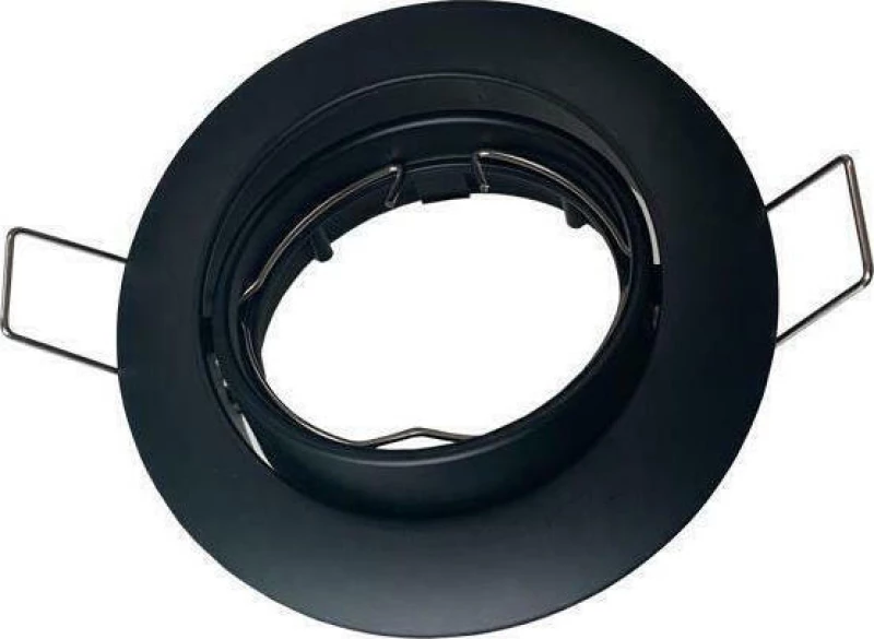 Eurolamp Μεταλλικό Σποτ Χωνευτό 8.3x8.3cm Μαύρο
