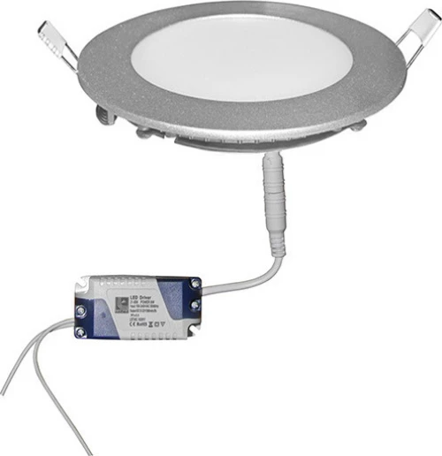 Adeleq LED Μεταλλικό Σποτ Χωνευτό 6W 6300K Ασημί