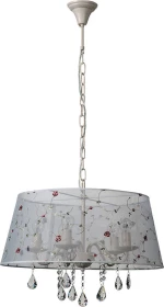 ARlight Πολυέλαιος 5xE14 Ø55cm με Καπέλα Λευκός 0104300