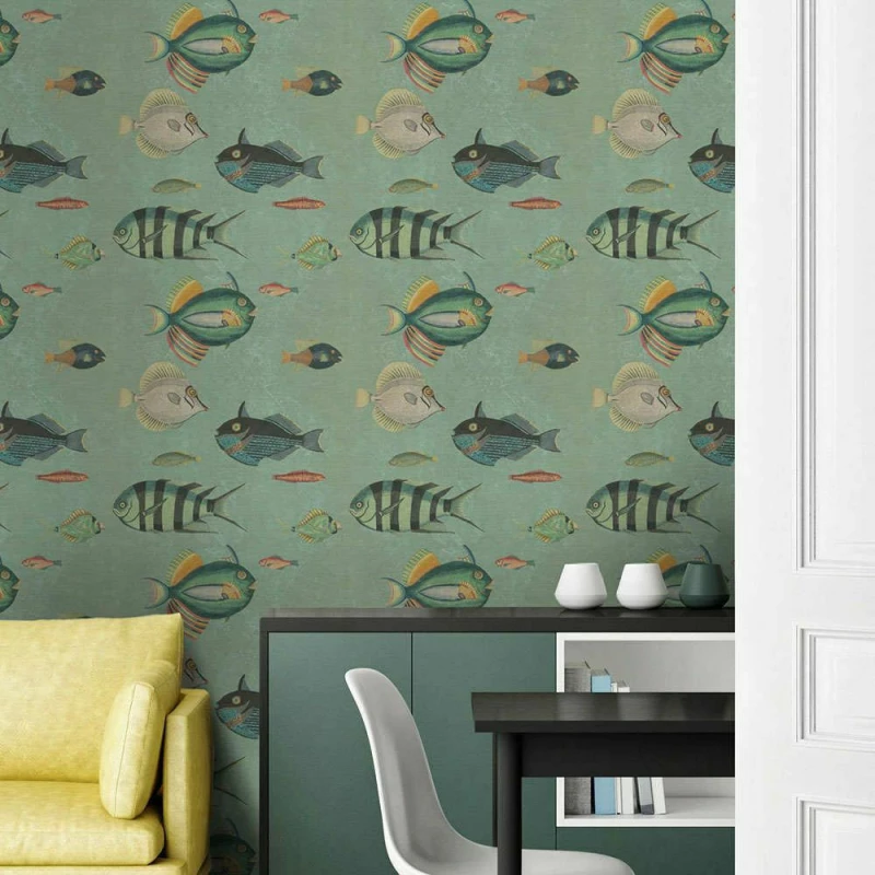 Ταπετσαρία Poissons WP20181 Green-Blue-Red MindTheGap 52x300cm