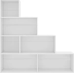 Βιβλιοθήκη/Διαχωριστικό Χώρου Λευκό 155x24x160 εκ. Μοριοσανίδα