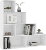 Βιβλιοθήκη/Διαχωριστικό Χώρου Λευκό 155x24x160 εκ. Μοριοσανίδα