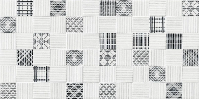 Keros Decorado Tessile Cubik Gris Τοίχου Κουζίνας / Μπάνιου 25x50cm