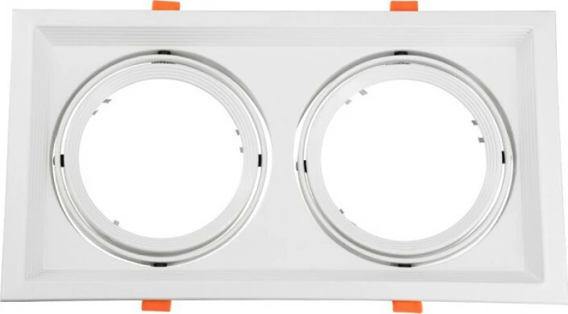 GloboStar 77854 Μεταλλικό Πλαίσιο Σποτ για 77854 AR111 33.5x17.5cm Λευκό