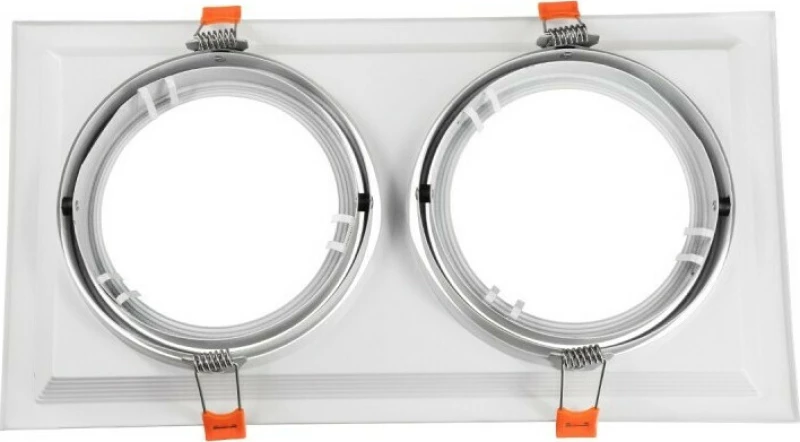 GloboStar 77854 Μεταλλικό Πλαίσιο Σποτ για 77854 AR111 33.5x17.5cm Λευκό