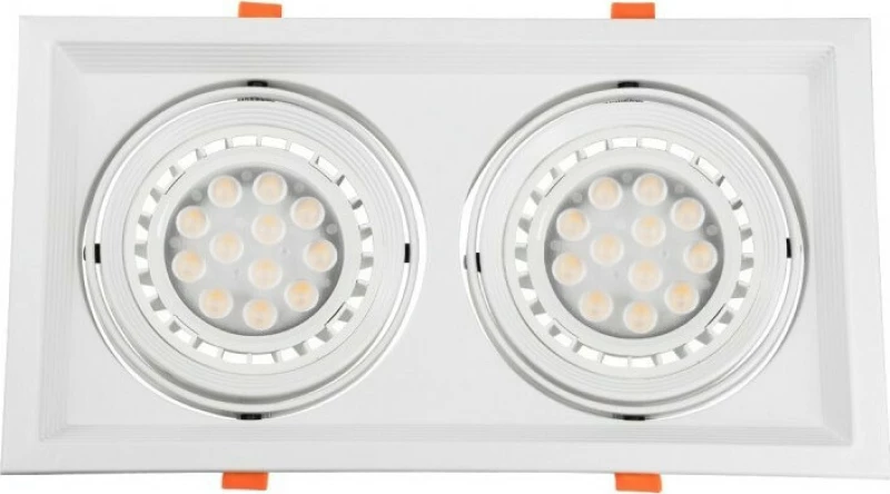 GloboStar 77854 Μεταλλικό Πλαίσιο Σποτ για 77854 AR111 33.5x17.5cm Λευκό