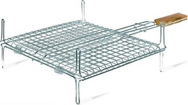 Bormann Σχάρα Inox Διπλή με Πόδια BBQ1004 35x25cm