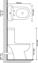 vidaXL 240549 Λεκάνη Δαπέδου με Καζανάκι