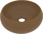 vidaXL 147007 Επικαθήμενος Νιπτήρας Κεραμικός 40x40cm Καφέ