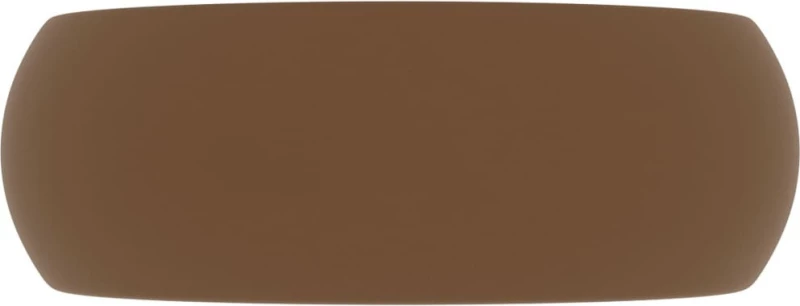 vidaXL 147007 Επικαθήμενος Νιπτήρας Κεραμικός 40x40cm Καφέ