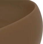 vidaXL 147007 Επικαθήμενος Νιπτήρας Κεραμικός 40x40cm Καφέ