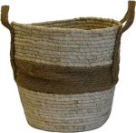 Plastona Διακοσμητικό Καλάθι Εκρού Καφέ 28x27cm