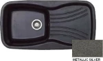 Sanitec Silk 308 Ένθετος Νεροχύτης 97x51cm Metallic Silver