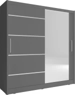 Ντουλάπα Mazoo Συρόμενη με Καθρέφτη 180x62x200cm