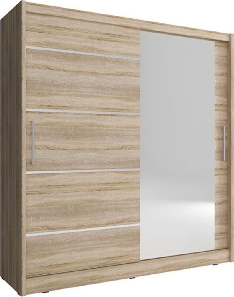 Ντουλάπα Mazoo Συρόμενη με Καθρέφτη 180x62x200cm