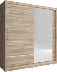 Ντουλάπα Mazoo Συρόμενη με Καθρέφτη 180x62x200cm