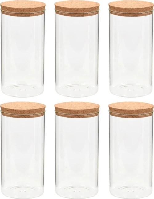 vidaXL Δοχείο Γυάλινο 1400ml 6τμχ