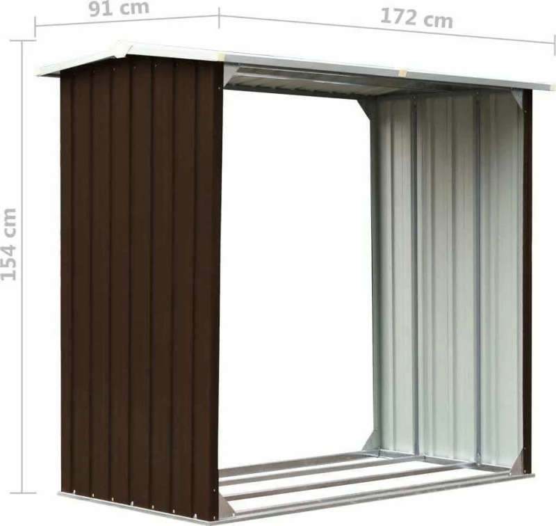 Μεταλλική Αποθήκη Ξύλων 1.72x0.91x1.54m