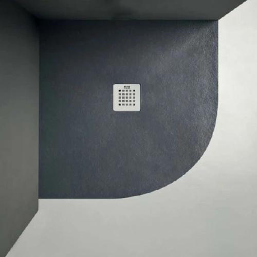 Karag Pietra Ημικυκλική Ντουζιέρα 90x90cm Ardesia