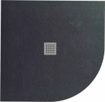 Karag Pietra Ημικυκλική Ντουζιέρα 90x90cm Ardesia
