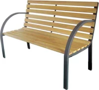 Παγκάκι Μεταλλικό με Ξύλο - L120 xW62xH38/82cm