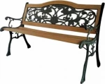 Παγκάκι Μαντέμι με Ξύλο - L122xW54x40/77cm