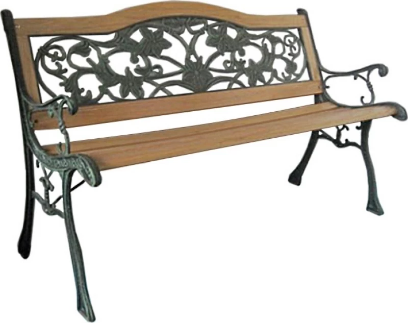 Παγκάκι Μαντέμι με Ξύλο - L122xW54x40/77cm
