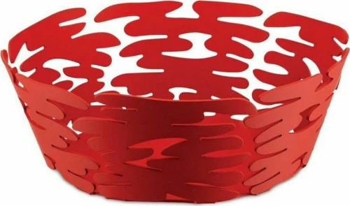 Alessi Φρουτιέρα Μεταλλική Barket Κόκκινο 21x21x10cm