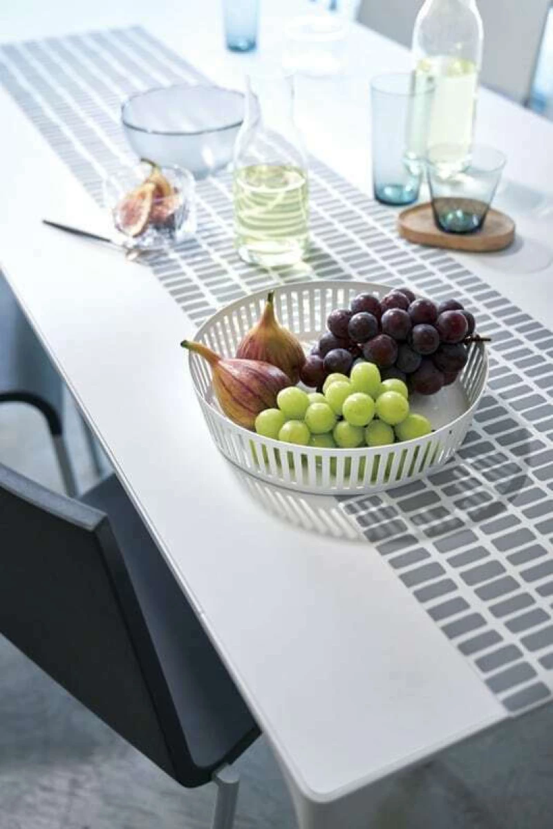 Yamazaki Φρουτιέρα Μεταλλική Striped 25x25x5cm