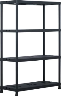 vidaXL Ραφιέρα Μαύρη 220 κ. 90 x 40 x 138 εκ. Πλαστική