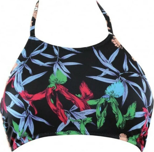 Rock Club High Neck Bikini Top Floral BP-2104