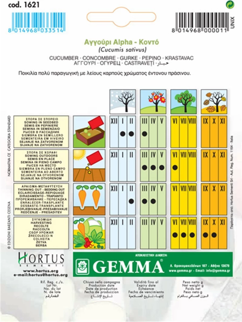 Gemma Αγγούρι Κοντό Alpha 1621
