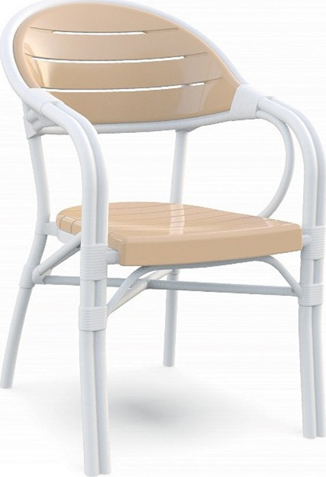 Καρέκλα Πολυπροπυλενίου Bamboo Ivory White